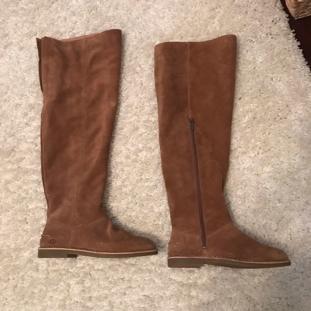 Over the knee chestnut suede ugg boots 8